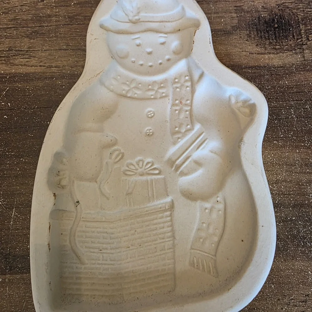 Vintage 1997 Longaberger Cookie Mold Series‎ Chilly Snowman Christmas Baking